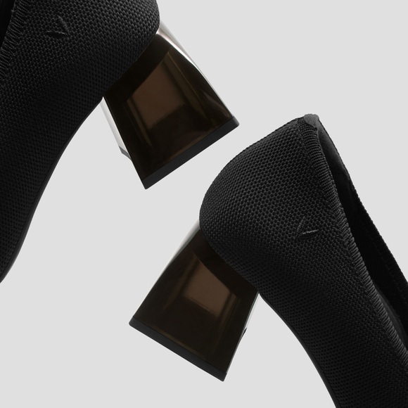 Vivaia Pointed-Toe Block Heel (Aria Block Heels) Black pumps Size 41.5 US 10 - Picture 9 of 16